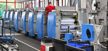 Hochprofitabler Konzern: Offsetdruckmaschine der Ellerhold AG am...