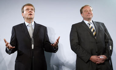 Generalsekretäre unter sich: CDU-Pofalla (links) predigt – FDP-N... Generalsekretäre unter sich: CDU-Pofalla (links) predigt – FDP-N...