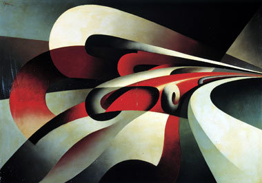 »Die Kräfte der Kurve« (Tullio Crali, 1930)