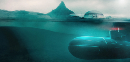 Ein westliches U-Boot spioniert in der Barentssee vor der russis... Ein westliches U-Boot spioniert in der Barentssee vor der russis...