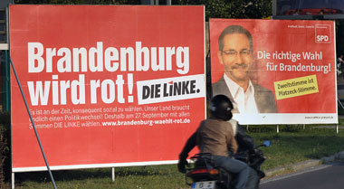 In Potsdam wurden offensichtlich nicht nur die Wahlplakate einge...