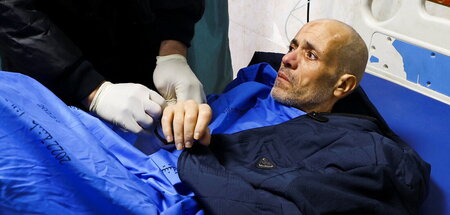 Mit dem Leben davongekommen: Palästinensischer Gefangener nach F...