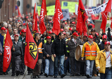 IG-Metall-Proteste vergangene Woche in Rüsselsheim IG-Metall-Proteste vergangene Woche in Rüsselsheim