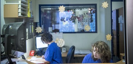 Beschäftigte im evangelischen Krankenhaus Oberhausen sind auch a...