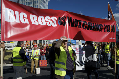 Ver.di-Aktion bei Demonstration gegen »Online-Durchsuchungen« am...