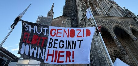 Protest gegen Rüstungsfirma Elbit.jpg