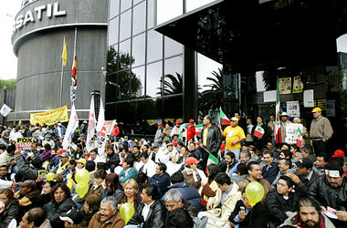 Blockade der Börse in Mexiko-Stadt Blockade der Börse in Mexiko-Stadt