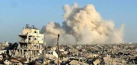 So sieht »Waffenruhe« in dem nahezu vollständig zerstörten Gazas...