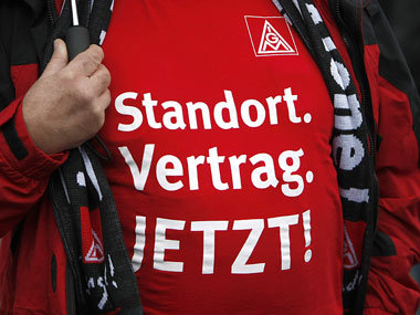 Protestaktion der IG Metall am Dienstag in Sindelfingen