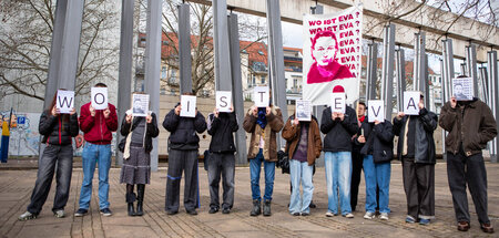 In vielen deutschen Städten gab es Proteste für Eva Michelmann, ...