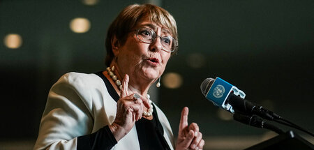 Michelle Bachelet, die ehemalige Präsidentin Chiles, am Dienstag...