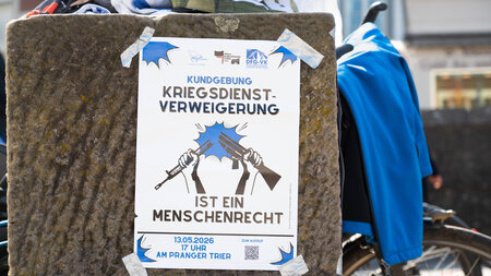 Aufruf zu einer Kundgebung für Kriegsdienstverweigerung in Trier... Aufruf zu einer Kundgebung für Kriegsdienstverweigerung in Trier...