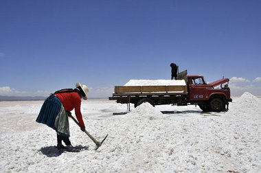 Das weiße Meer der Anden, früher ein richtiger Salzsee: Die 25jä...