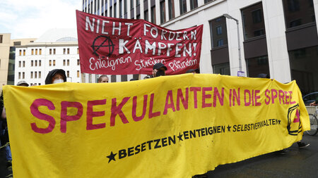 Demonstration gegen Mietwucherer und Spekulanten sowie für Entei...