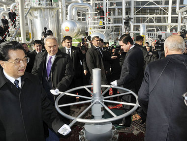 Drehen am Rad: Präsidenten Chinas, Kasachstans, Turkmenistans un...