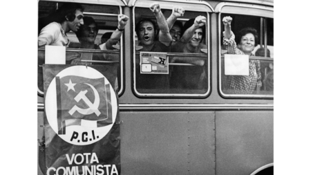 Italienische Arbeitsmigranten auf dem Weg nach Italien zur Parla... Italienische Arbeitsmigranten auf dem Weg nach Italien zur Parla...