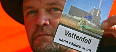 Protest gegen Pannenkraftwerke des schwedischen Staatskonzerns