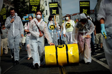 Auf der Suche nach einem Endlager für Atommüll: Protestaktion vo...