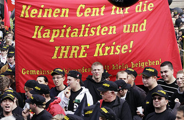 Kämpferisch: Gewerkschaftsjugend im September in Frankfurt am Ma...