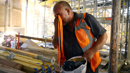 Das Arbeitsleben geht auch bei Rekordhitze weiter