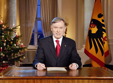 Aus der verfrühten Weihnachtsansprache des Bundespräsidenten vom...