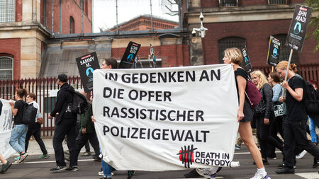 Demonstration zum Gedenken an Ferhat Mayouf und andere Opfer der...