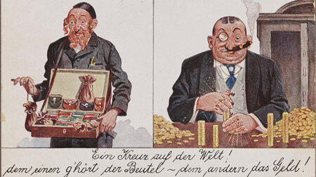 Antisemitische Postkarte aus dem Deutschen Kaiserreich um 1910