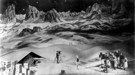Dreharbeiten zu Langs »Frau im Mond« (1929)