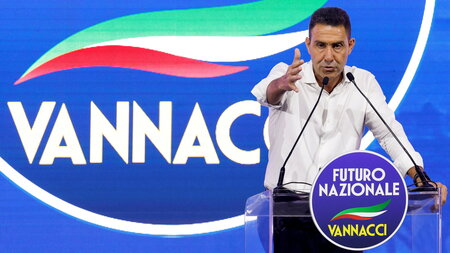 Vannacci spricht vor Anhängern in Rom (14.6.2026)