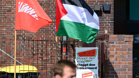 Auf einer Veranstaltung des Linke-Bezirksverbandes Neukölln (Ber...