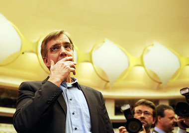 Sichtlich angeschlagen: Dietmar Bartsch am Montag im Berliner Co...