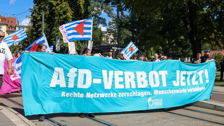 Demonstranten in Halle (Saale) (29.8.2026) Demonstranten in Halle (Saale) (29.8.2026)