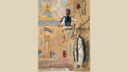 La terreur: Karikatur auf die Schreckensherrschaft der Jakobiner... La terreur: Karikatur auf die Schreckensherrschaft der Jakobiner...
