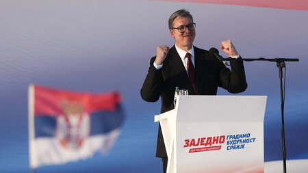 Vučić gibt sich trotz anhaltender Proteste siegessicher (Belgrad... Vučić gibt sich trotz anhaltender Proteste siegessicher (Belgrad...