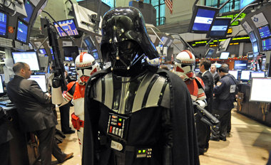 Lobbyisten von Lucasfilm (Star Wars) an der New Yorker Börse. No...