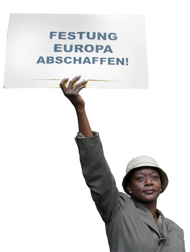 Protest gegen die Abschottung der EU