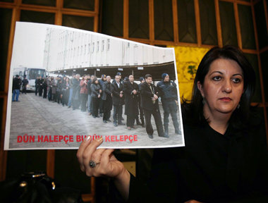 Protest gegen die Verhaftung kurdischer Politiker Anfang Januar ...