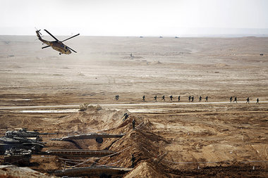 Israelische Soldaten bei einer Kriegsübung im Süden des Landes