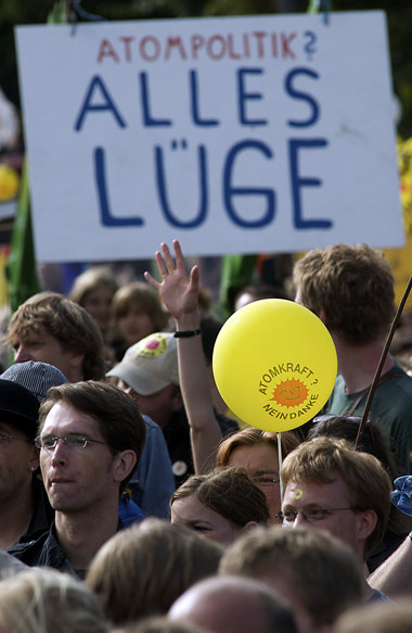 Proteste der Antiatombewegung im September 2009 in Berlin