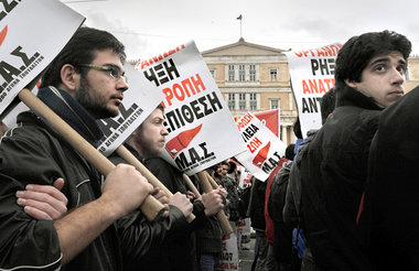 Vor dem griechischen Parlament am Mittwoch: Aufruf zu gemeinsame...