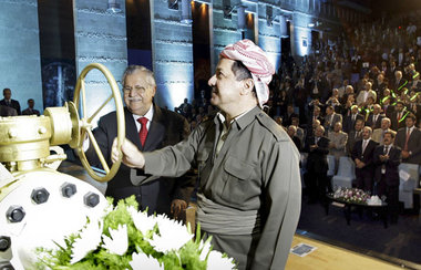 Ölexport regionalisiert – die Kurdenführer Talabani und Barsani ...