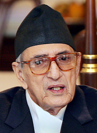 Nepals Expremier Girija Prasad   Koirala ist am Samstag gestorbe...