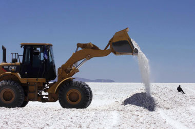 Im Salzsee Salar de Uyuni gibt es große Lithiumvorkommen Im Salzsee Salar de Uyuni gibt es große Lithiumvorkommen