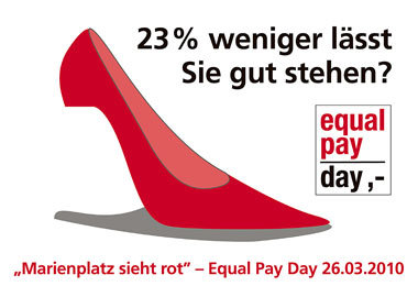 Mit diesem Logo treten Gewerkschaftsfrauen für Lohngerechtigkeit... Mit diesem Logo treten Gewerkschaftsfrauen für Lohngerechtigkeit...