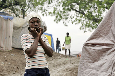 Der Golfclub von Petionville, einem reichen Vorort der haitianis...