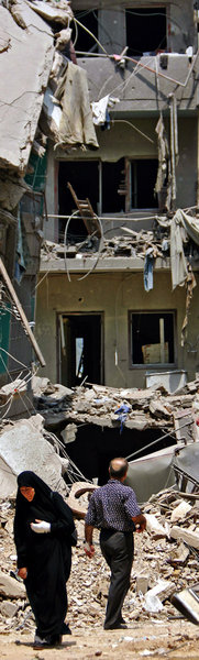 Von israelischen Bomben zerstörtes Wohnhaus im Süden Beiruts