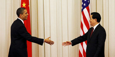 Hu will mit Obama die Gemeinsamkeiten ausloten. Das Foto zeigt d...