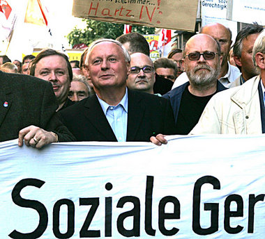 Für einen Zusammenschluß linker Kräfte: Oskar Lafontaine auf ein... Für einen Zusammenschluß linker Kräfte: Oskar Lafontaine auf ein...