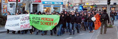 Protest gegen t&ouml;dliche Abschiebepraxis in der Hansstadt am
...