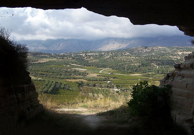 Blick aus dem »kleinen Labyrinth« bei Gortyna: in der Ferne der ...